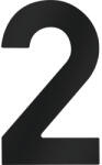 Metafranc Număr casă „2 pentru poartă/ușă, oțel inoxidabil negru (424617)