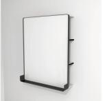 Devo Oglindă baie cu LED, etajeră și poliță Devo Sonus 2.0, 75, 5x94 cm, alb/negru, IP 44 (SO2-LU75x94x27-F01)