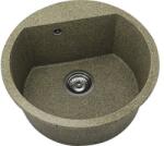 FAT Chiuvetă bucătărie granixit 1 cuvă FAT Avangard 223 Ø51 cm fără picurător Walnut Toffee (223-330) Chiuveta