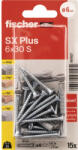 Fischer Befestigungssysteme Dibluri plastic cu șurub PZ Fischer SX Plus 6x30mm, 15 buc (567827)