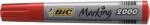 BIC Marker permanent Bic 2000 roșu, vârf de scriere în formă rotunjită (8209133)