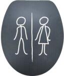 form&style Capac WC cu model form&style MAN&WOMAN MDF închidere lentă gri 46, 2x36, 5 cm (6980 026 54)
