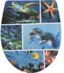 ADOB Capac WC cu model maritim ADOB Imola duroplast închidere lentă albastru 44, 5x38, 5 cm (60840)