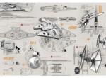 Komar Fototapet hârtie Komar 8-493 Disney Edition 4 Star Wars Blueprints 368x254 cm (8-493)