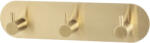 form&style Cuier baie form&style, 3 agățători, montaj prin lipire, auriu (HSM-0641G)