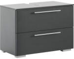 Möbelpartner Dulap bază lavoar baie pe pardoseală Carlos 800 80, 2 cm PAL antracit 1 clapetă 1 sertar (148600)