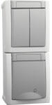 Panasonic Întrerupător & priză Panasonic Pacific IP54 gri, montaj aplicat vertical (P-PS+C)