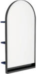 Devo Oglindă baie cu etajeră Devo Cristal 2.0, 40x76 cm, albastru/negru (PO2-LU40x75x17-P72)