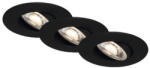 Briloner Spot LED încastrat Briloner Nova Move 5W Ø90 mm, negru, pachet 3 bucăți (7146-035)