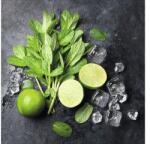 Pure Living Tablou sticlă Pure Living Lime & Ice Cube 20x20 cm (GLA1809D)