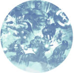 Komar Fototapet rotund autoadeziv DD1-031 Avengers Blue Power Ø 125 cm (DD1-031)