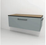 Devo Dulap bază lavoar baie suspendat Devo Sonus 2.0 97x36 cm MDF verde/stejar bardolino sertar cu închidere lentă (SO2-SU1S97x36F72K51)