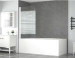 form&style Paravan cadă form&style ABETO 75x140 cm, 1 element, sticlă decor dungi, profil alb (K-035HB)