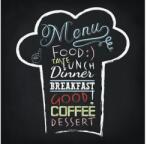 Pure Living Tablou sticlă Pure Living Menu 20x20 cm (GLA957D)