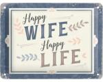 Nostalgic-Art Tablou metalic decorativ Nostalgic-Art Happy Wife 15x20 cm (26239)