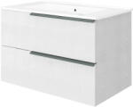 Savini Set mobilier baie suspendat Savinidue Oikos 82 cm MDF alb (2500/F07)