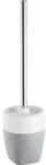 BISK Perie WC cu suport Stone Grey gri-alb (BIS06313)