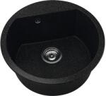 FAT Chiuvetă bucătărie granixit 1 cuvă FAT Avangard 223 Ø51 cm fără picurător Galaxy Black (223-422) Chiuveta