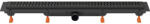 MCH Chudej Rigolă duș MCH Harmony Black cu grătar inox negru mat 650 mm (MCH.CH-650HC)