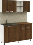 haaus Mobilă de bucătărie Roma, L 160 cm, decor stejar bronz/alb (912475)