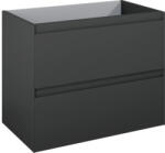 Jungborn Dulap bază lavoar baie suspendat Jungborn DECEM 80 cm MDF antracit mat 2 sertare (168146)