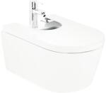 Roca Bideu suspendat Roca Inspira Round, ceramică, 37x56 cm, alb (A357525000)