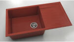 FAT Chiuvetă bucătărie marmură compozită 1 cuvă FAT Avangard 229 49x90 cm cu picurător Ruby red reversibilă (229-14) Chiuveta