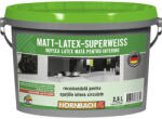 Hornbach Vopsea interior pe bază de latex cu aspect mătăsos Hornbach Matt-Latex-Superweiss albă 2, 5 l (500183)