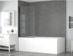 form&style Paravan cadă form&style BAFIA 75x140 cm, 1 element, sticlă transparentă, profil negru (K-035B5-BK)