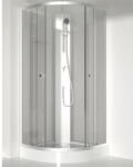 Aurlane Cabină de duș cu cădiță Aurlane White Sea 90x90x210 cm, sticlă securizată 5 mm, profil alb (CAB211)