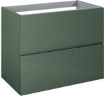 Jungborn Dulap bază lavoar baie suspendat Jungborn NONUS 80 cm PAL verde mat 2 sertare (169083)
