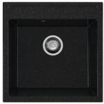 FAT Chiuvetă bucătărie granixit 1 cuvă FAT Avangard 225 51x51 cm fără picurător Galaxy Black (225-422) Chiuveta