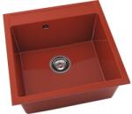 FAT Chiuvetă bucătărie marmură compozită 1 cuvă FAT Avangard 225 51x51 cm fără picurător Ruby Red (225-14) Chiuveta