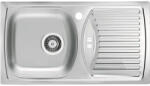 Alveus Chiuvetă bucătărie inox 1 cuvă ALVEUS Basic 150 Satin 78x35 cm cu picurător dreapta (1138022) Chiuveta