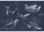 Komar Fototapet vlies Komar DX8-077 Disney Edition 4 Star Wars Blueprint Dark 400x280 cm (DX8-077)