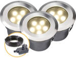 Season Lights Set spoturi LED încastrate 1W 11 lumeni 70x42mm, pentru exterior IP67, 3 bucăți (4058603)
