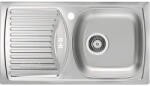 Alveus Chiuvetă bucătărie inox 1 cuvă ALVEUS Basic 150 Satin 78x35 cm cu picurător stânga (1138023) Chiuveta