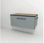 Devo Dulap bază lavoar baie suspendat Devo Sonus 2.0 77x36 cm MDF verde/stejar bardolino sertar cu închidere lentă (SO2-SU1S77x36F72K51)