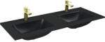 Jungborn Lavoar dublu încastrat în blat Jungborn 121x46 cm, 2 cuve, negru mat (146075)