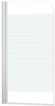form&style Paravan cadă form&style ABETO 75x140 cm, 1 element, sticlă decor dungi, profil alb (K-035WS)