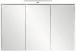 Möbelpartner Dulap baie cu oglindă Flag 93x60 cm PAL alb 3 uşi cu iluminare (149505)