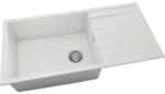 FAT Chiuvetă bucătărie fatgranit 1 cuvă FAT Avangard 230 49x95 cm cu picurător Pure White reversibilă (230-1000) Chiuveta