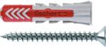 Fischer Befestigungssysteme Dibluri plastic cu șurub Fischer DuoPower 6x30 mm, 12 bucăți, incl. căpăcele autoadezive de mascare (535958)