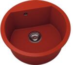 FAT Chiuvetă bucătărie marmură compozită 1 cuvă FAT Avangard 223 Ø51 cm fără picurător Ruby Red (223-14) Chiuveta