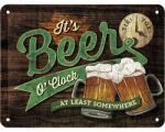 Nostalgic-Art Tablou metalic decorativ Nostalgic-Art Beer O'Clock 15x20 cm (26214)