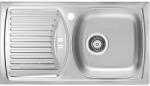 Alveus Chiuvetă bucătărie inox cu o cuvă ALVEUS Basic 150 Leinen, 78x35 cm, cu picurător pe partea stângă (1138601) Chiuveta