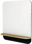 Devo Oglindă baie cu poliță Devo Gloria 2.0, 70x86 cm, negru striat/stejar (GL2-LUPL70-2-F97D01)