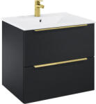 Roca Set Roca Elegant Plus bază lavoar și lavoar 60 cm negru mat (A852018532)