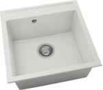 FAT Chiuvetă bucătărie fatgranit 1 cuvă FAT Avangard 225 51x51 cm fără picurător Pure White (225-1000) Chiuveta