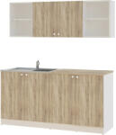 haaus Mobilă de bucătărie Sena, L 160 cm, alb/stejar Sonoma (910020)